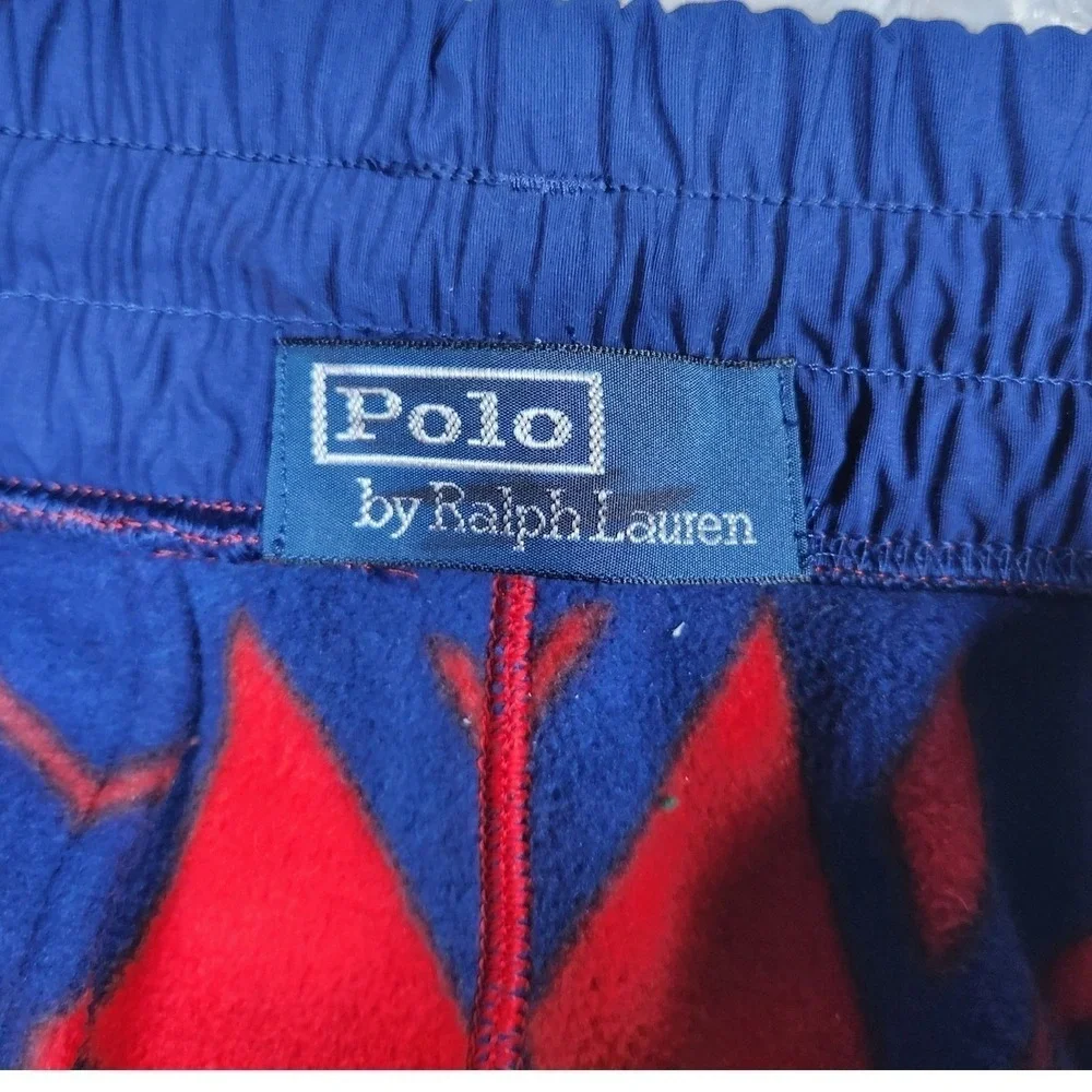 Polo Ralph Lauren Fleece Lounge Pant Festive Holiday Red Green Blue L Nwot  $248